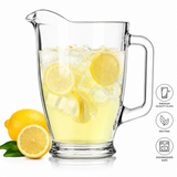 Libbey 67.7 Ounce Clear Tempered Glass Durable Round Pitcher
