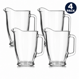 Libbey 67.7 Ounce Clear Tempered Glass Durable Round Pitcher (4 Pack in Set)