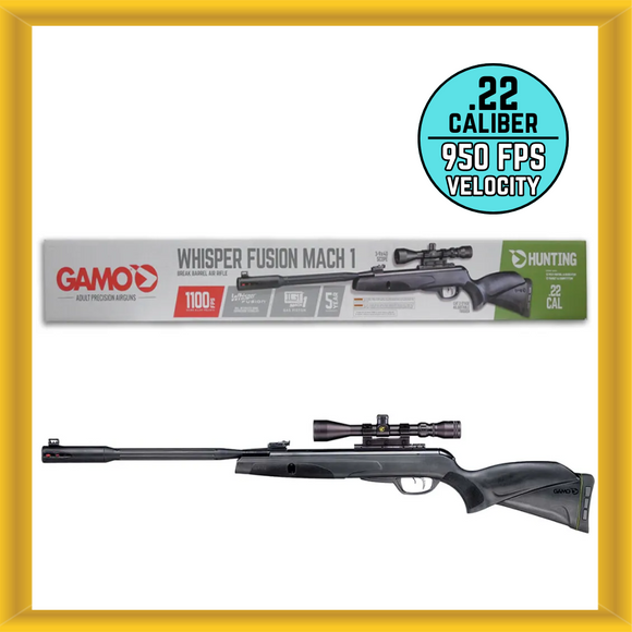 Gamo 611006795554 Raptor Whisper IGT .22 Caliber 950 FPS Break Barrel Air Rifle