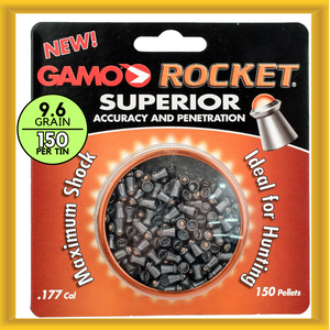 Gamo 6321274C54 Rocket Superior Accuracy .177 Caliber Rounded Tip 150 Per Tin