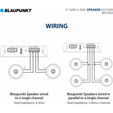4 x Blaupunkt BPS-E552 5" Car Speakers 80W Pair Bundle w/ Magnetic Mount