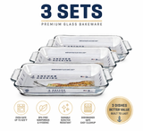 Anchor Hocking 3 Qt Glass Baking Dish 81935L20 Casserole Pan (3 Pack)