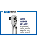 CDI 1501MRPH 1/4" Drive Micrometer Torque Wrench 20-150 in-lb Adjustable