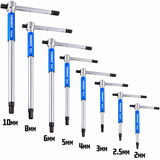 Powerbuilt 941645 8pc Metric Hex Key T-Handle Wrench Set Long Shaft