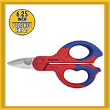 Knipex 9505155SBA 6 1/4" Electricians' Shears with Multi-component Grip Handles