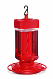 First Nature 32 oz Hummingbird Feeder Red Wide Mouth Easy Clean 10 Ports
