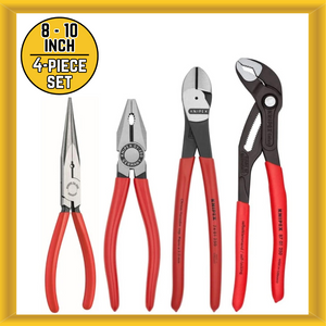 Knipex 4-piece Set Special Pliers Non-slip Plastic Coating handles in Red New