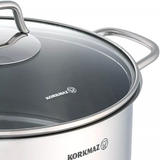 Korkmaz Perla 2 Piece 8.5 Liter Stainless Steel Casserole with Lid in Silver