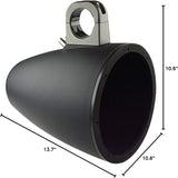Audiopipe APMP-1000ETW 10" Marine Tower Speaker Enclosures Pair Aluminum Mount