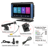 Car Portable 7" Plug & Play Apple Carplay & Android Auto MP5 Player w/ Camera