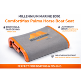 Millennium Marine B301 ComfortMAX Palma Horse Fishing Boat Seat Gray Orange