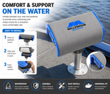 Millennium Marine ComfortMax Palma Horse Boat Seat (Gray Seat / Blue Frame)