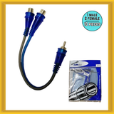 Audiopipe Superflex RCA Cable Y Connector, 1 Male to 2 Female (10 Pieces) NEW