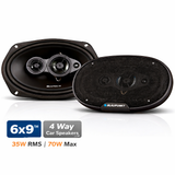 Blaupunkt BPSE694 6x9" 4 Way Car Speakers 35W RMS 70W Max 4 Ohm Pair