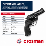 Crosman CCP8B2 Vigilante 11" CO2 Powered .177cal Pellet/BB Air Revolver New