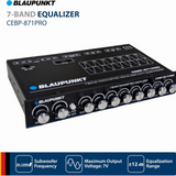 Blaupunkt CEBP-871PRO 7-Band 1/2 DIN Parametric Pre-Amp EQ with Sub Output (NEW)