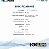 Blaupunkt CEBP-871PRO 7-Band 1/2 DIN Parametric Pre-Amp EQ with Sub Output (NEW)