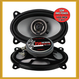 Crunch 4×6-inch 50W RMS Power 2-Way Coaxial Speakers (Grilles Not Included) NEW