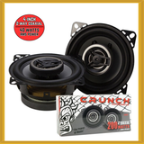 Crunch 4-inch 40W RMS Power 2-Way Full-range Coaxial Car Speakers (PAIR) NEW