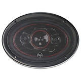 Audiopipe 6x9" 500W Power 4-Way Car Speakers Injection Cone with Rubber Surround