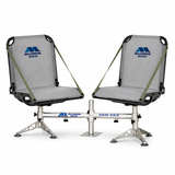 2x Millennium B100 Gray Boat Seats + 1x D200 Sidekick Double Fishing Seat Mount