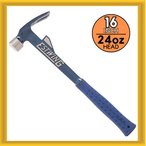 Estwing E6-24T 24 Ounce Smooth Face Hammertooth Hammer with Nylon-Vinyl Grip