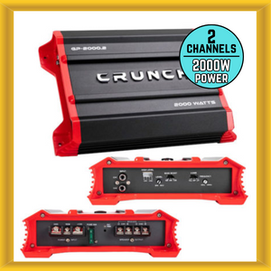 Crunch GP-2000.2 Ground Pounder Series 2000W Power 2-Channel Car Amplifier