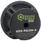 SoundQubed HDX-PA10M-8 10 Inch MidBass Car Speaker 500W RMS 1000W Max 8 OHM New