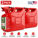 WAVIAN RED 10 LITER ORIGINAL NATO JERRY STEEL GAS CAN - 2 PACK