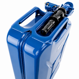 Wavian 20L 5 Gallon NATO Steel Jerry Can w/ Spout Blue (4 Pack)