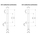 Stromberg 29.5" Replacement 5th Wheel Landing Gear Legs and Pin (LG-179013) New