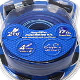 Audiopipe 2100 Watts 4 Gauge Amplifier Wiring Kit with AFC Fuse Holder (BLUE)