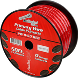 Audiopipe 0 Gauge 50Ft. 15.2 Meters Primary Car Audio Power Wire (RED) NEW