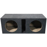 Qpower Bass10 Vented Dual Hole 10" Carpeted Car Subwoofer Box Enclosure