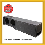 QPower QBOMB ’19-’24 Dual 10" Sealed Woofer Car Enclosure for Dodge Ram Crew Cab