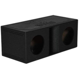 QPower QBOMB Dual 10" Horn-Ported Empty Car Woofer Enclosure with Bedliner Spray