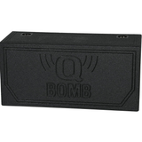 QPower QBOMB Dual 10" Horn-Ported Empty Car Woofer Enclosure with Bedliner Spray
