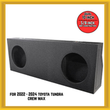 QPower Dual 10" Sealed Empty Woofer Enclosure for ’22-’24 Toyota Tundra Crew Max