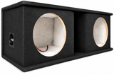 QPower QHP210V Dual 10" Ported Subwoofer Box Enclosure MDF Speaker Box Black