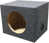 QPower QSMPSQ10E 10" Square Empty Subwoofer Enclosure Car Speaker Box