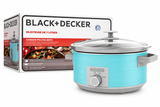 Black&Decker 7-Quart 3-Heat Settings Diswasher Safe Look Slow Cooker -Teal