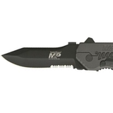 M&P 3.6-inch Spring Assisted Folding Pocket Knife with Serrated Clip Point Blade