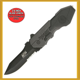 M&P 3.6-inch Spring Assisted Folding Pocket Knife with Serrated Clip Point Blade