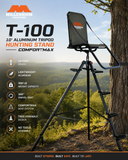 Millennium Treestands T-100 10 Ft. Hunting Aluminum Tripod