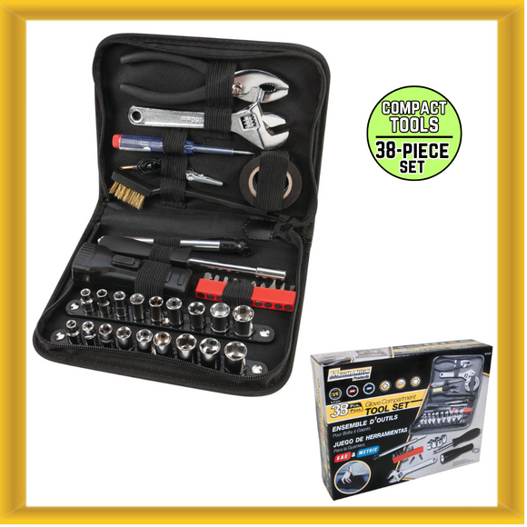 Performance Tool W1197 Compact Tool 38-Piece Set with Nylon Zipper Case (NEW)