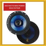 QPower QP650 6.5″ 6.5-Inch 300W Max Power 4-OHM Impedance 2-Way Car Speakers