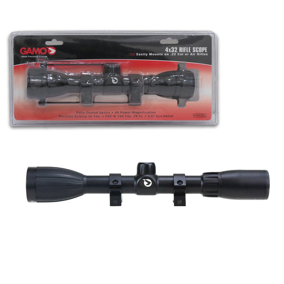 Gamo 4x32 Air Rifle Scope With Rings