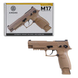 Sig Sauer M17 Semi Auto CO2 Blowback .177 Cal Pellet Air Pistol (Coyote Tan) + 500 Lead Pellets, 15ct. CO2 Cartridges and Extra M17 Complete Mag