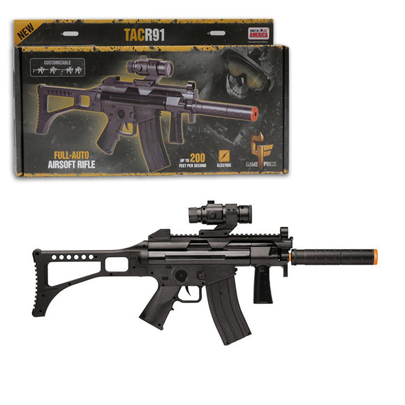 Game Face TACR91 Customizable Tactical Full-Auto AEG Electric Airsoft Rifle