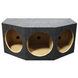 QPOWER BASS12 3 HOLE 12" SEALED CAR SUBWOOFER CARPETED ENCLOSURE BOX